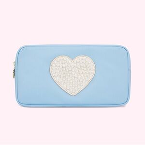 Stoney Clover Lane Small Pouch - Periwinkle Jumbo Heart - NEW